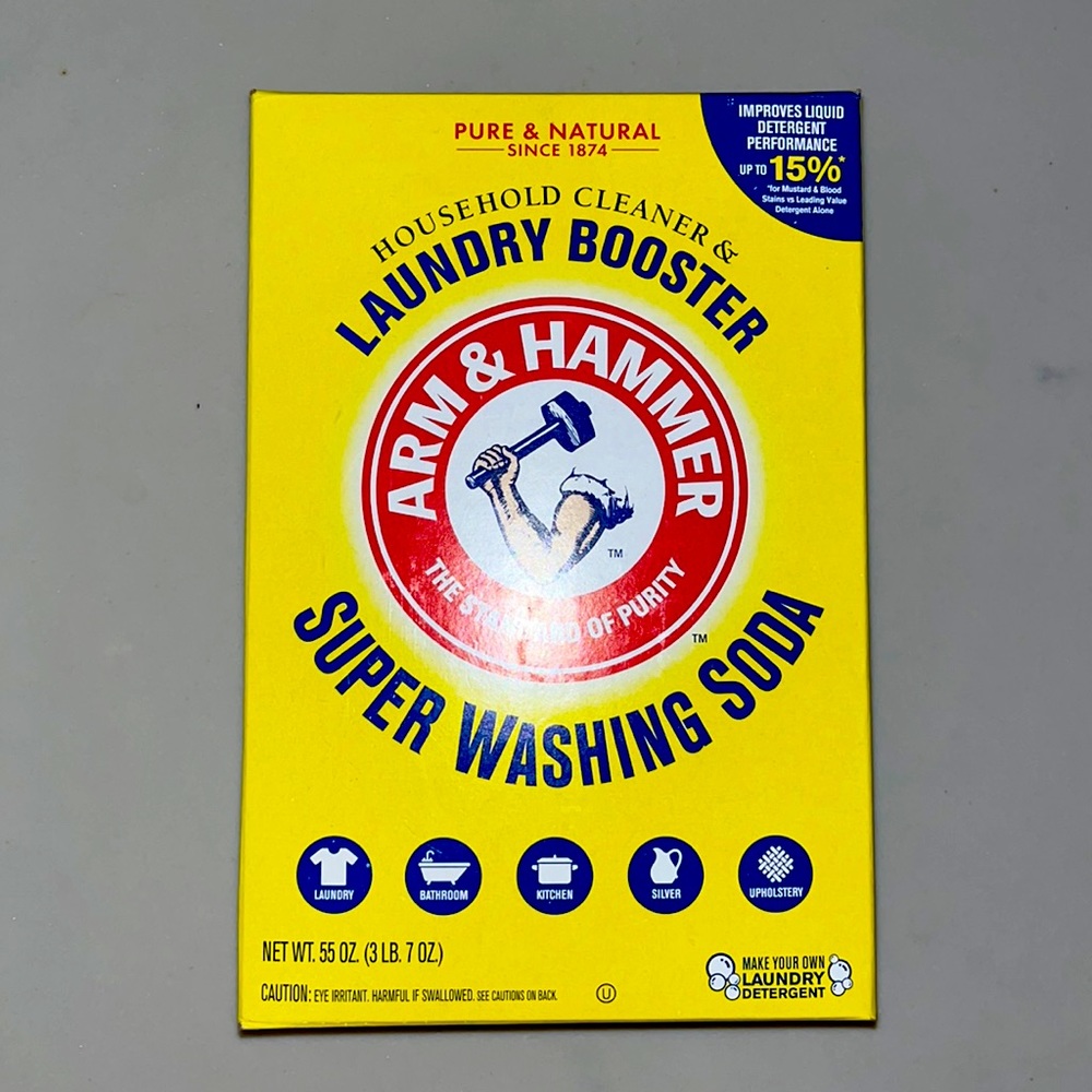 Pure & Natural SINCE 1874 HOUSEHOLD CLEANER & LAUNDRY BOOSTER SUPER WASHING SODA